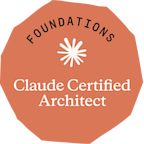 Claude Certified Architect Foundations badge from Anthropic